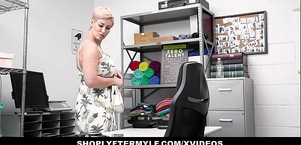  Blonde Milf shoplifter Ryan Keely doing anal for multiple orgasms with officer